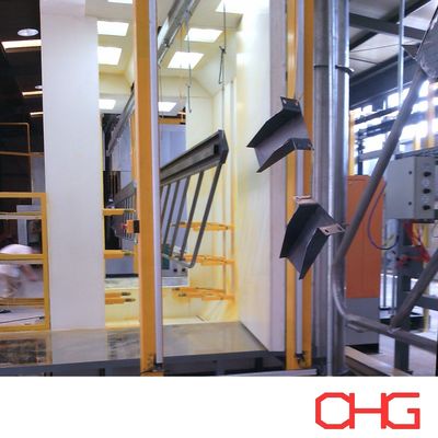 Bezproblemowa obsługa proces Powder Coating Production Line Equipment with PVC Spray Booth and Conveyor System