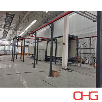 Automatyczna linia powlekania proszkiem dla sprzętu z profilem aluminiowym z systemem przenośnika