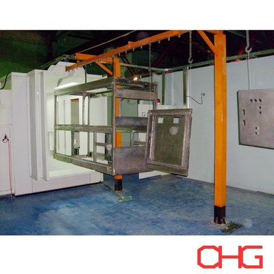 Linia powlekania proszkiem metalowym z ręcznymi pistoletami rozpylającymi