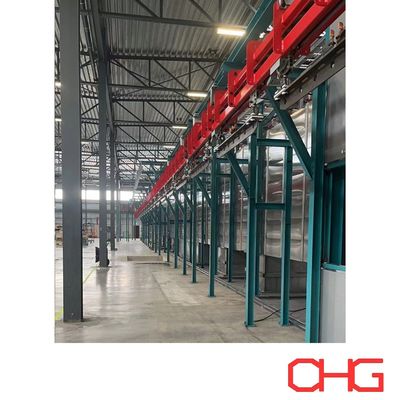 Dobra cena. Power and Free Overhead Trolly Conveyor System for Coating Line offers customizable layout w Internecie
